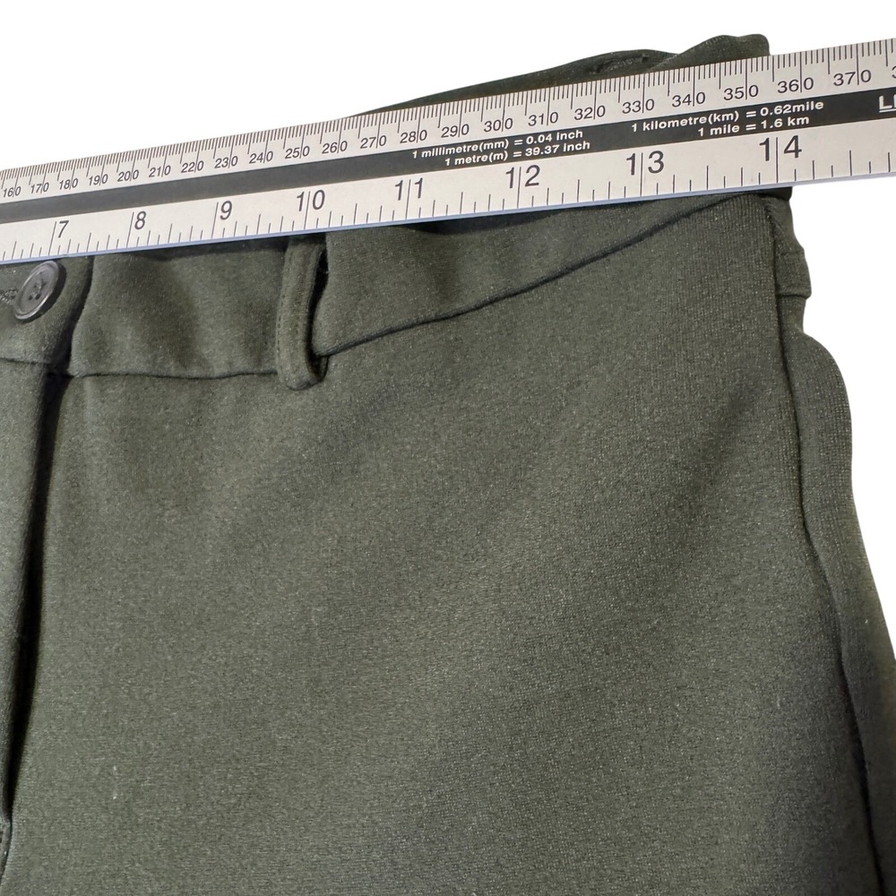 Joe Fresh Size 8 Dark Olive Green Ponte Equestrian Leggings Skinny Pants - Picture 5 of 7